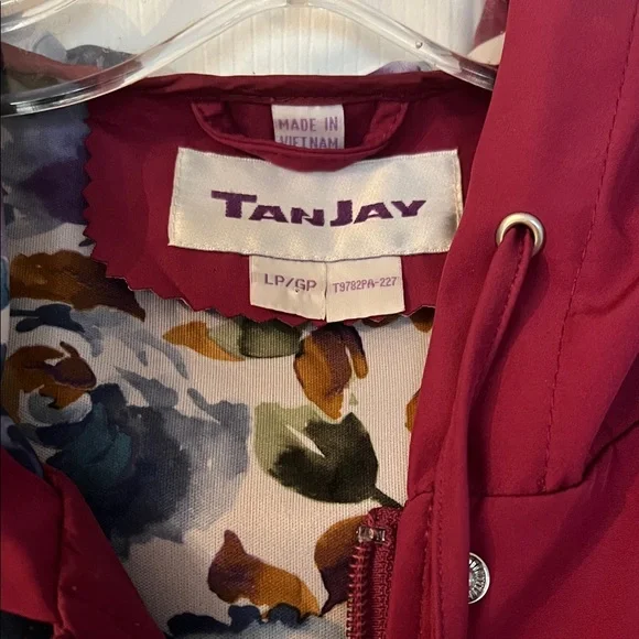 TanJay Women's Fuschia Utility Jacket with Floral Hood - Picture 2 of 3